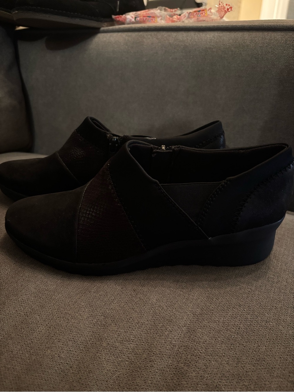 Clarks Cloudsteppers Caddell Denali Wedge Loafers Womens Size 7 NWOT